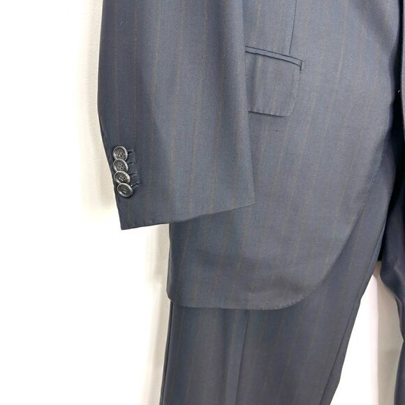 Domenico Vacca pinstripe Suit in dark navy - Picture 9 of 13